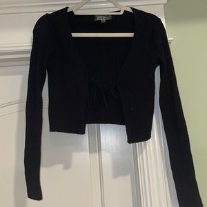 Black tie sweater
